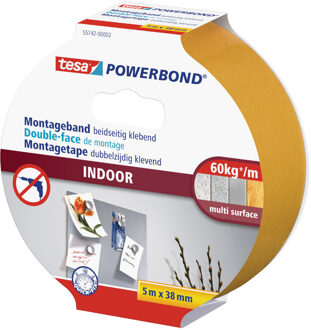 tesa Montagetape - dubbelzijdig - draagkracht 60 kg - 5 meter