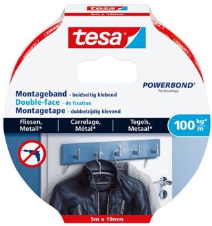 tesa Powerbond Montage Tape Tegels & Metaal 77747 5 M X 19 Mm