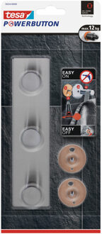 tesa Powerbutton RVS hakenrek 3-haaks klusbenodigdheden