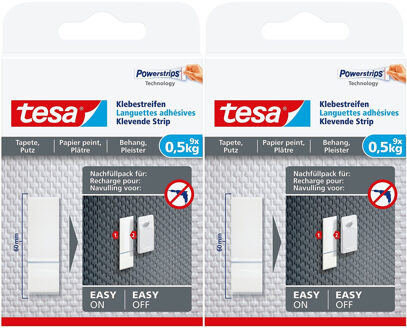 tesa Powerstrips behang/pleisterwerk Tesa 18 stuks - Tape (klussen) Wit