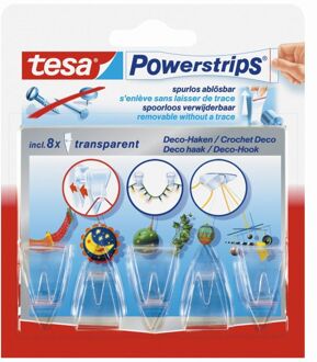 tesa Powerstrips Deco haken Tesa 5 stuks - Feestdecoratievoorwerp Wit