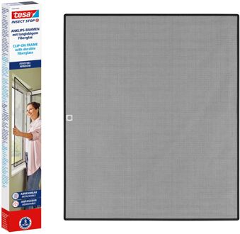 tesa Raamhor Insectstop - 100x120cm - Zwart - Met Klittenband