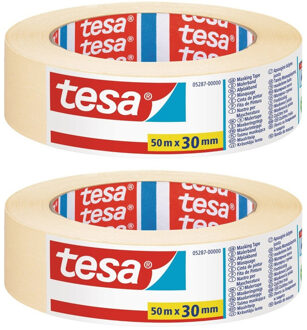 tesa Set van 2x Schilderstape/maskeertape 30 mm x 50 m - Afplaktape