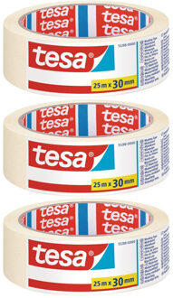 tesa Set van 3x Schilderstape/maskeertape 30 mm x 25 m - Afplaktape