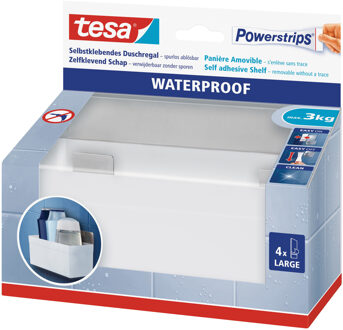 tesa shampoo/zeep rekje RVS badkamerbenodigdheden