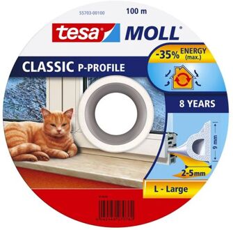 tesa Tochtband P-profile Wit 100m