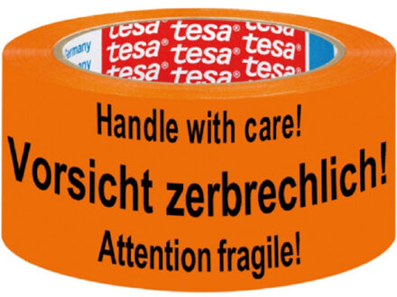 tesa Verpakkingstape Tesa Signaal Tape 50mmx66m oranje/zwart