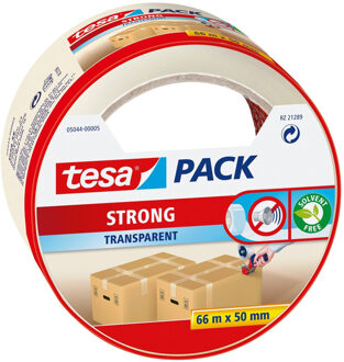 tesa verpakkingstape - transparant - 66 m x 50 mm - tape rol - verpakkingsbenodigdheden