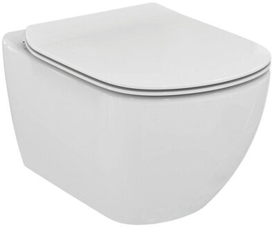 Tesi wand wc keramiek Aquablade 53,5x36,5cm wit met wc zitting softclose wit