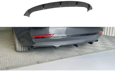 Tesla Achterbumperskirt (Diffuser) passend voor Tesla Model 3 2017-2023 (ABS Glanzend zwart) DXRTS03