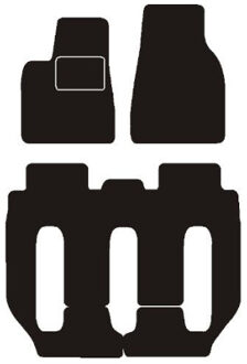 Tesla Automatten passend voor tesla model x, 6-zits met console 2017 -> MSN1360811