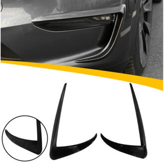 Tesla Mistlampafdekkingen/-frames passend voor Tesla Model 3 2017- 'Aero' (Glanzend Zwart ABS) DXVTS01F