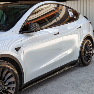 Tesla Oneway Set Sideskirts passend voor Tesla Model Y 2019-2025 - Glanzend zwart OWSS10063
