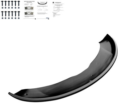 Tesla Oneway Voorspoilerlip passend voor Tesla Model 3 2017-2024 - Glanzend zwart OWFS01105