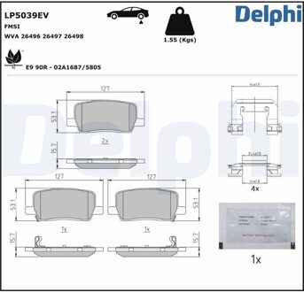 Tesla Remblokkenset, schijfrem LP5039EV