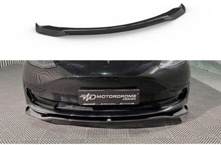 Tesla Voorspoiler V.1 passend voor Tesla Model 3 2017-2023 (ABS glanzend zwart) DXVTS05