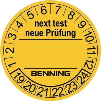 Teststickers 300 st. voor Benning apparaattester 756212 (Ã) 30 mm Volgende inspectie