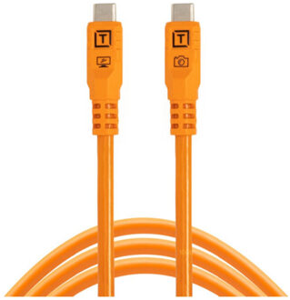 Tether Tools TetherPro Optima 10G USB-C 10' (3m) Straight to Straight, High-Visibility Orange