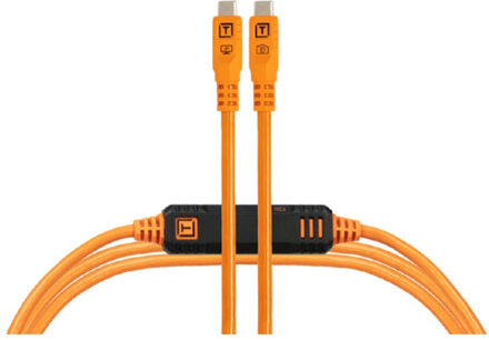Tether Tools TetherPro Optima 10G USB-C 15' (4.6m) Straight to Straight, High-Visibility Orange