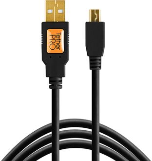 Tether Tools TetherPro USB 2.0 naar Mini USB 15ft Zwart