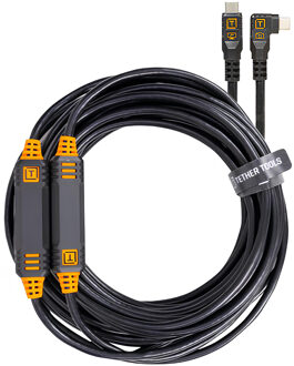 Tether Tools TetherPro USB-C Recht naar USB-C Hoek 9.4 m Zwart