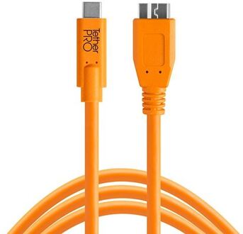 TetherPro USB-C naar 3.0 Micro-B 4,6m oranje