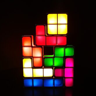 Tetris Led Kleurrijke Kinderen Diy Nachtlampje Kerstcadeaus Vreemde Gloed Speelgoed