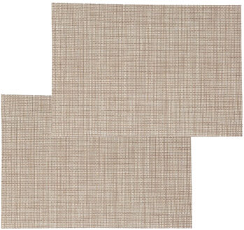 Texaline placemat - Set van 12x stuks - lichtbruin - 50 x 35 cm - Tafel Onderlegge