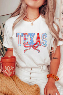 Texas T-shirt Patriottisch Ontwerp - maat M Wit