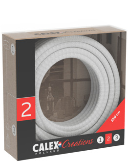 Textielsnoer 2C wit 1.5 meter