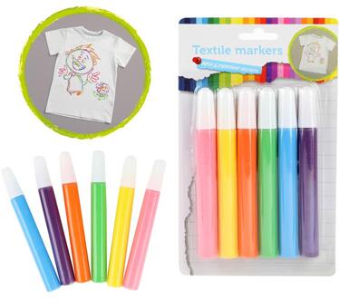 Textielstiften - Sticks – Textielstiften voor kinderen – Textielverf – Oranje – Blauw – Groen – Roze – Paint Markers – Verfstiften – Tropical – Stiften Kinderen- Creatief Speelgoed - Meisjes