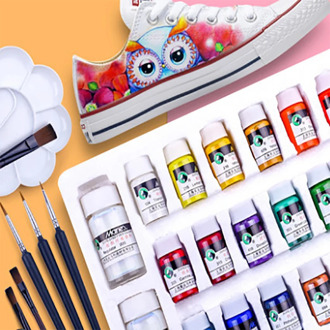 Textile fiber pigment acrylic waterproof painting shoes painting set hand-painted canvas sneakers graffiti diy dye painting