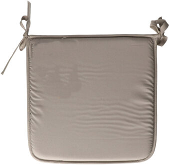 Textile Home stoelkussens - grijs - 38 x 38 x 3 cm - voor binnen - vierkant