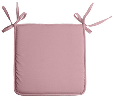 Textile Home stoelkussens - oud roze - 38 x 38 x 3 cm - voor binnen - vierkant