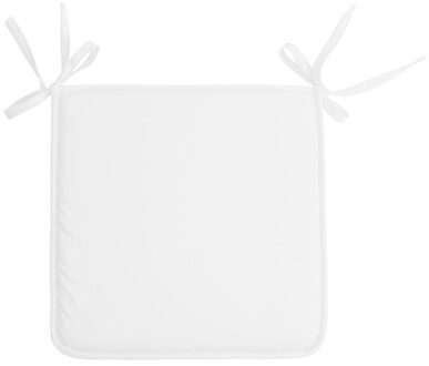Textile Home stoelkussens - wit - 38 x 38 x 3 cm - voor binnen - vierkant