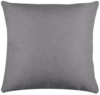 Textile sierkussen Bea - grijs - 50 x 50 cm - bank kussens - polyester