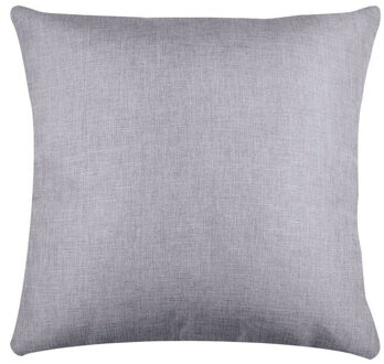 Textile sierkussen Bea - lichtgrijs - 50 x 50 cm - bank kussens - polyester