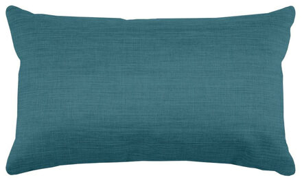 Textile sierkussen Bea - petrol blauw - 30 x 50 cm - bank kussens - polyester