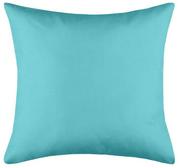 Textile sierkussen Hawaii - aqua blauw - 40 x 40 cm - bank kussens - polyester