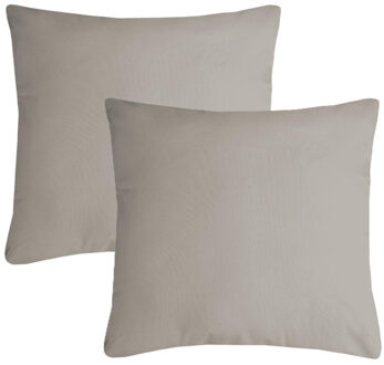 Textile sierkussen Nelson - 2x - beige - 60 x 60 cm - bank kussens - polyester