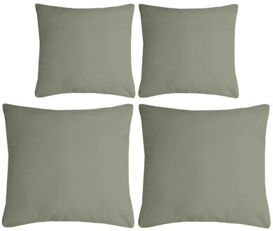 Textile sierkussen Nelson - 4x - groen - 2 formaten - polyester