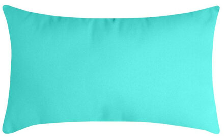 Textile sierkussen Nelson - aqua blauw - 30 x 50 cm - bank kussens - polyester