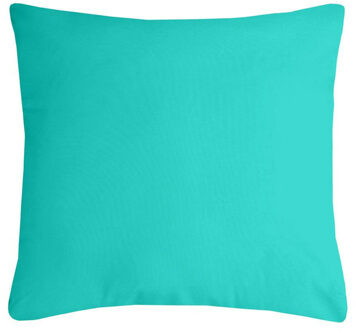 Textile sierkussen Nelson - aqua blauw - 60 x 60 cm - bank kussens - polyester