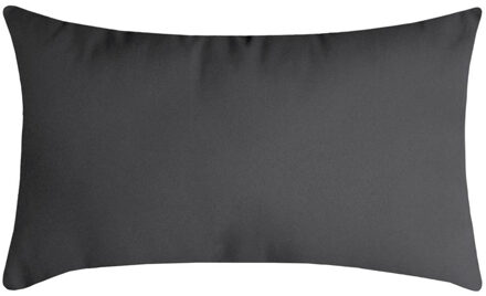 Textile sierkussen Nelson - donkergrijs - 30 x 50 cm - bank kussens - polyester