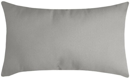 Textile sierkussen Nelson - lichtgrijs - 30 x 50 cm - bank kussens - polyester