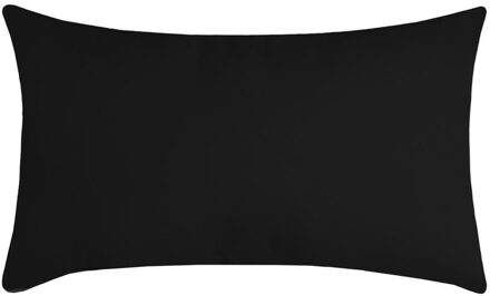 Textile sierkussen Nelson - zwart - 30 x 50 cm - bank kussens - polyester