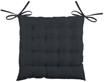Textile stoelkussen - antraciet - 40 x 40 x 4 cm