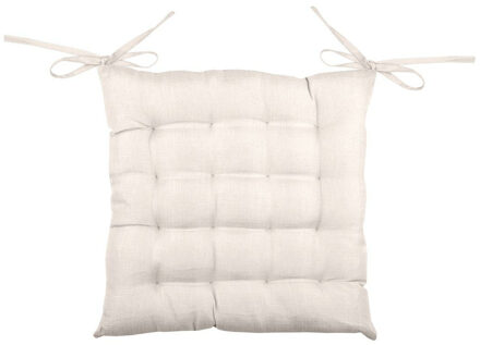 Textile stoelkussen - gebroken wit - 40 x 40 x 4 cm