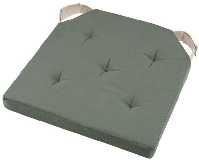 Textile stoelkussen - groen - 38 x 38 x 4 cm - buiten