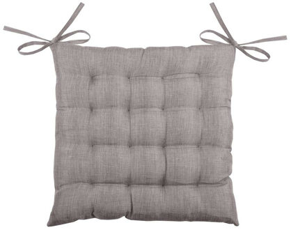 Textile stoelkussen - taupe - 40 x 40 x 4 cm